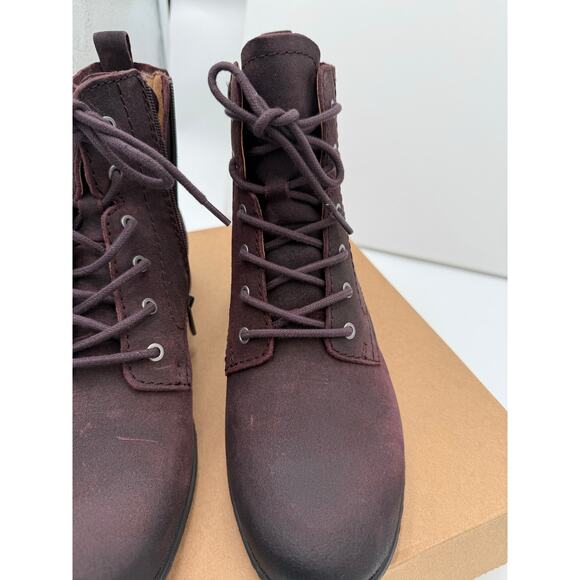 Earth® Dark 600 Red Leather Boots Women's size 10M Janel-QV - Picture 6 of 15